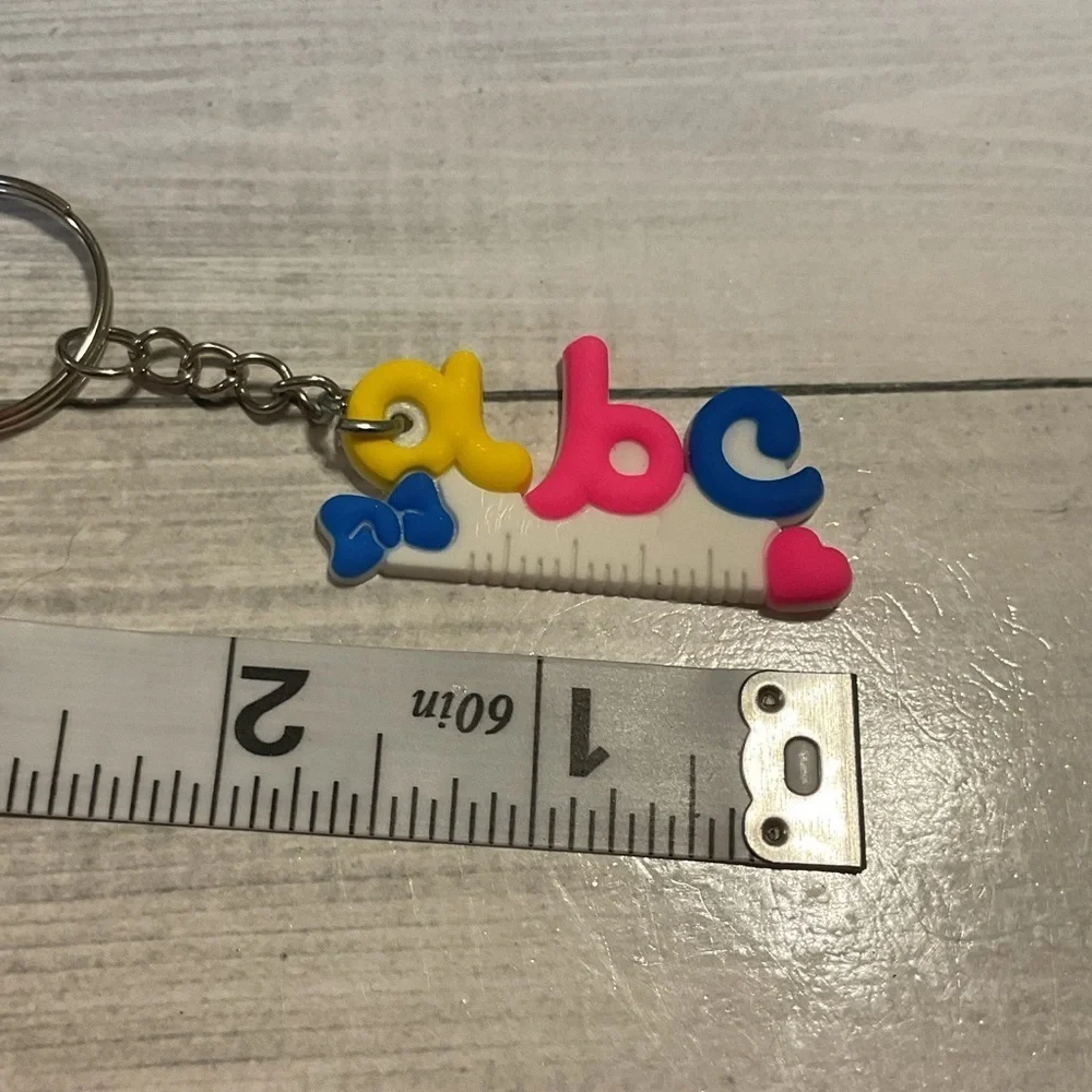 Colorful Alphabet Keychain ruler accessories teacher back to school